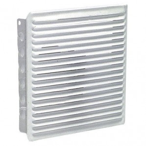 Grelha de ventilação embutida 17x17 cm. Lacado Branco