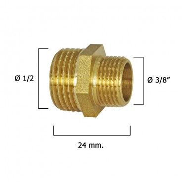 Torneiras Redutoras Polidas 3/8" A 1/2"