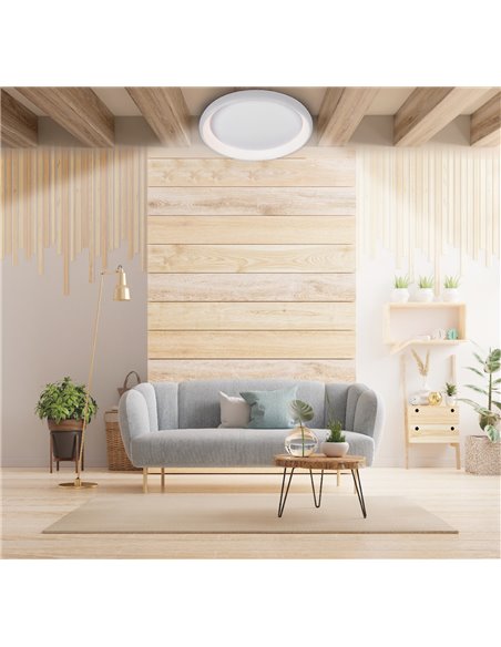 Plafon LED redondo Simola 46W 4000K Branco