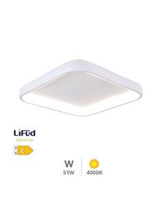 Plafón techo LED Simola cuadrado 51W 4000K Blanco 2