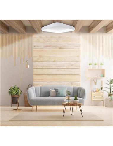 Plafon LED quadrado Simola 51W 4000K Branco
