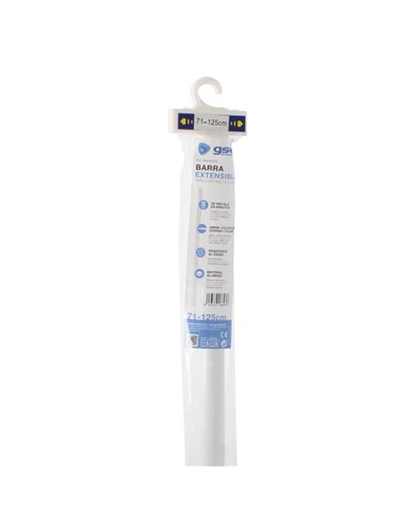 Barra extensible para cortina de ducha de 71 a 125cm