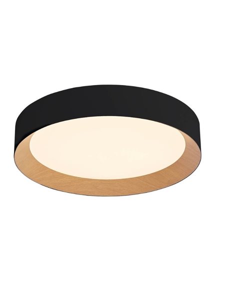 Plafon LED Peranka 42W 4000K Preto + Efeito Madeira