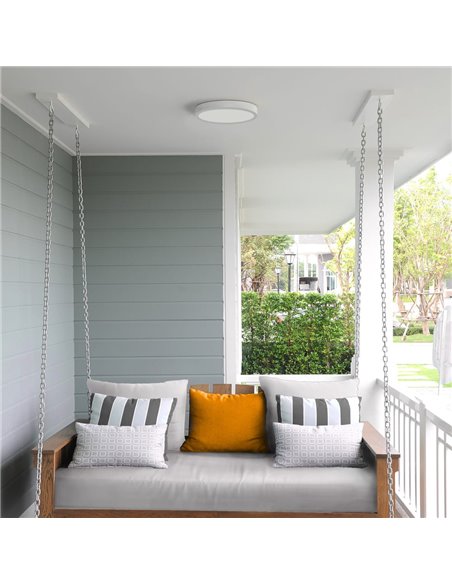 Plafón LED Gelys IP54 18W 4000K redondo blanco