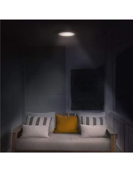 Plafón LED Gelys IP54 18W 4000K redondo blanco