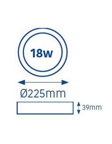 Plafón LED Gelys IP54 18W 4000K redondo blanco