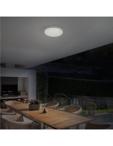 Plafón LED Gelys IP54 30W 4000K redondo blanco