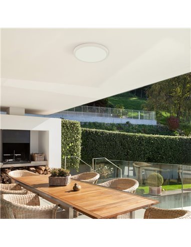 Plafón LED Gelys IP54 30W 4000K redondo blanco