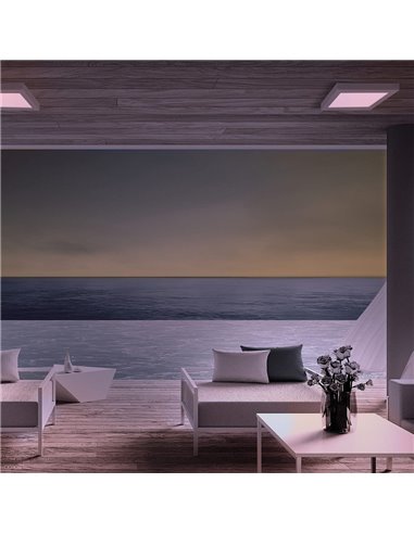 Plafón LED Gelys IP54 18W 4000K cuadrado blanco