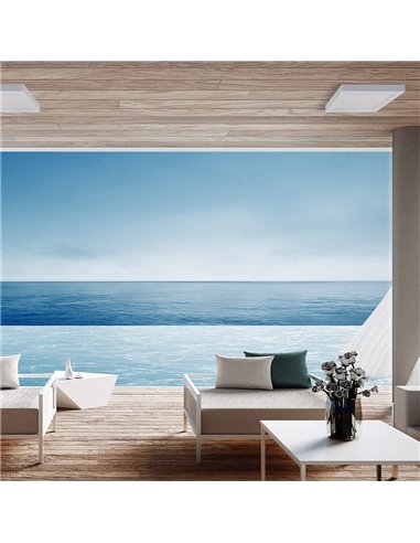 Plafón LED Gelys IP54 18W 4000K cuadrado blanco