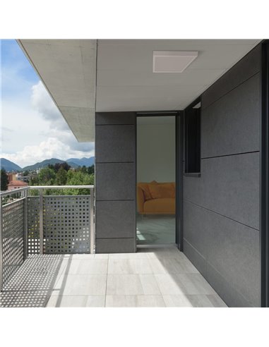 Plafón LED Gelys IP54 30W 4000K cuadrado blanco