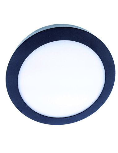 Plafón LED Gelys IP54 18W 4000K redondo antracita