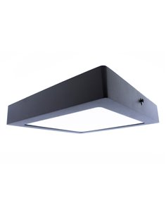 Plafón LED Gelys IP54 18W 4000K cuadrado antracita 2