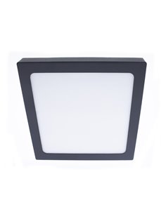 Plafón LED Gelys IP54 30W 4000K Cuadrado Antracita