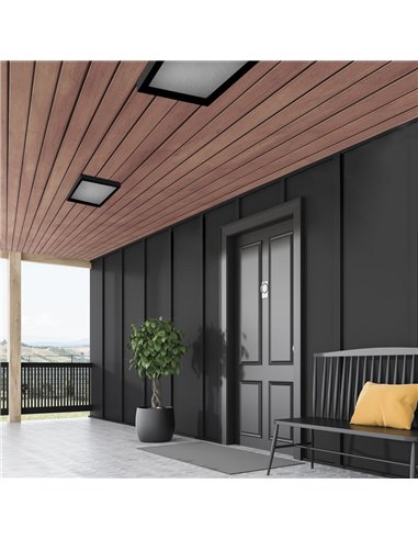 Plafón LED Gelys IP54 30W 4000K Cuadrado Antracita