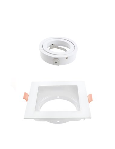 Empotrable Akrah cuadrado blanco
