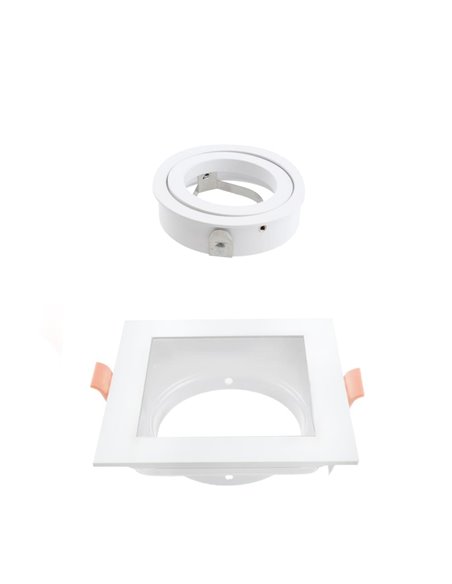 Empotrable Akrah cuadrado blanco