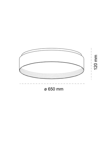 Plafón de techo LED Lili Negro 48W 2650Lm 3000K