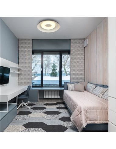 Plafón LED Jara Blanco+Gris 36W 2120Lm 3000ºK