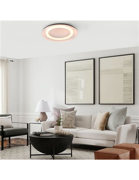 Plafon LED Jara Branco+Preto 48W 2120Lm 3000ºK