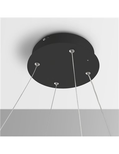 Lámpara de techo LED Dunia Negro 53W 4600 Lm 3CCT