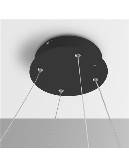Lámpara de techo LED Dunia Negro 53W 4600 Lm 3CCT