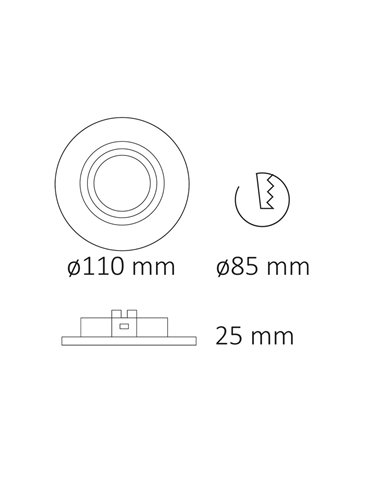 Empotrable basculante Helium plus Blanco