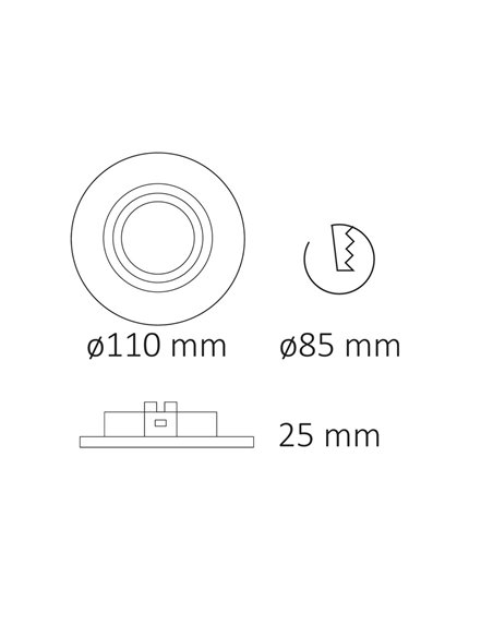 Empotrable basculante Helium plus Blanco