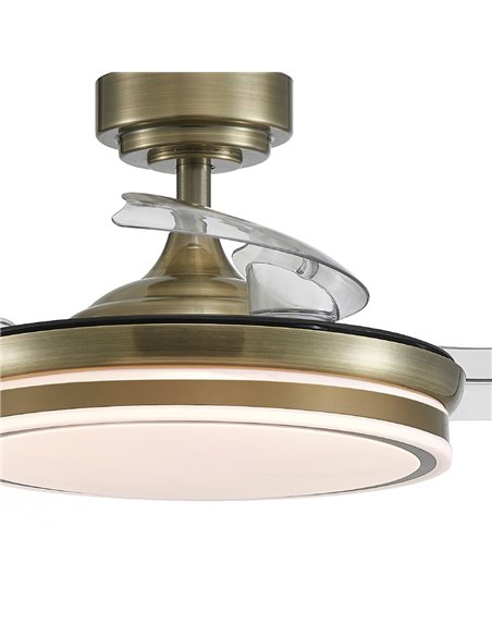Ventilador LED com lâminas dobráveis de couro Moss Mini 35W
