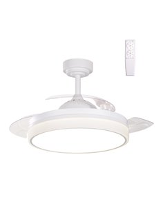 Ventilador LED aspas retráctiles Vera 35W 2900 Lm CCT