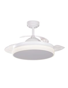 Ventilador LED aspas retráctiles Vera 35W 2900 Lm CCT 2