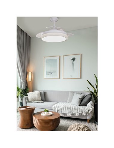 Ventilador LED de lâminas retráteis Vera 35W