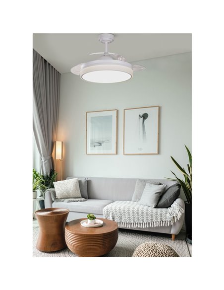 Ventilador LED de lâminas retráteis Vera 35W