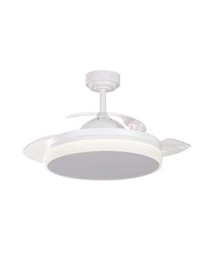 Ventilador LED aspas retráctiles Vera Mini 35W 2900 Lm CCT 2