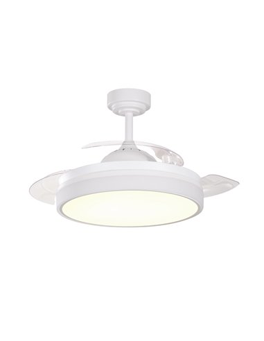 Ventilador LED aspas retráctiles Vera Mini 35W 2900 Lm CCT