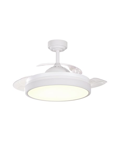Ventilador LED aspas retráctiles Vera Mini 35W 2900 Lm CCT