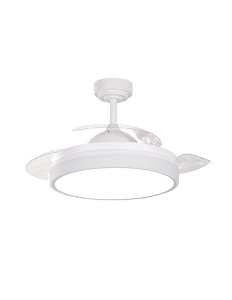 Ventilador LED aspas retráctiles Vera Mini 35W 2900 Lm CCT