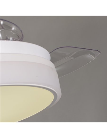 Ventilador LED aspas retráctiles Vera Mini 35W 2900 Lm CCT