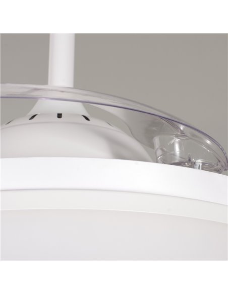 Ventilador LED aspas retráctiles Vera Mini 35W 2900 Lm CCT