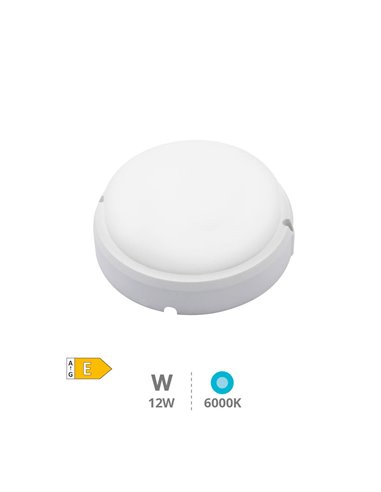 Aplique redondo LED Mushie 12W 6500K IP65