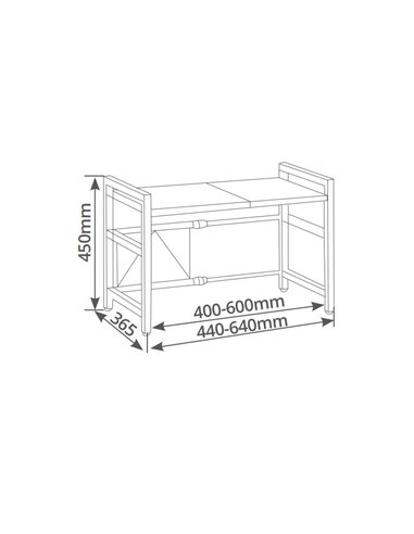 Estante organizador de cocina Negro
