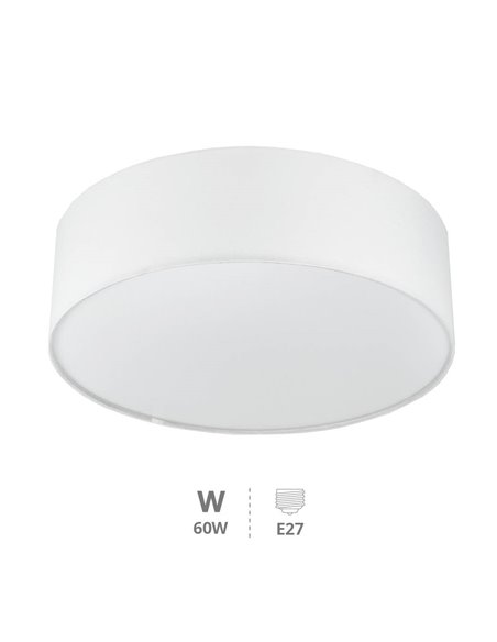 Plafón techo de tela Gemena 2xE27 Blanco