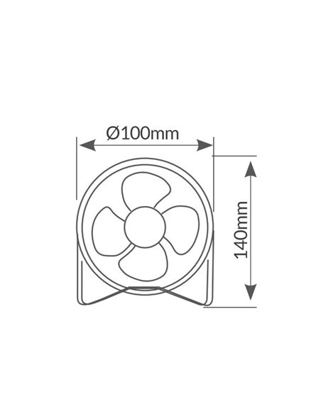 Mini ventilador sobremesa USB 2,5W Cobre