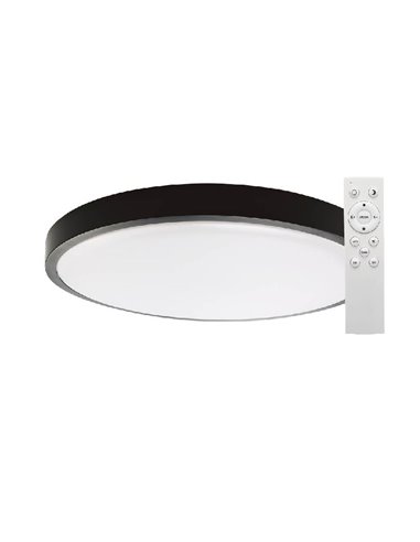 Round LED ceiling lamp Andra 24W 3000K to 6500K dimmable Black