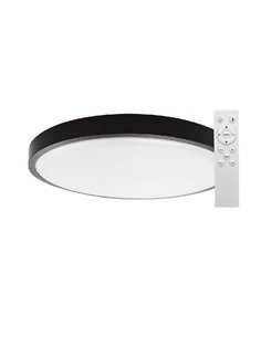 Runde LED-Deckenleuchte Andra 30W 3000K bis 6500K dimmbar Schwarz