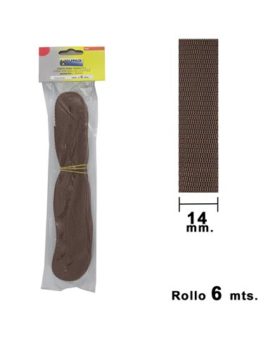Fita Cega Wolfpack Marrom 14 mm. Rolo 6 Metros