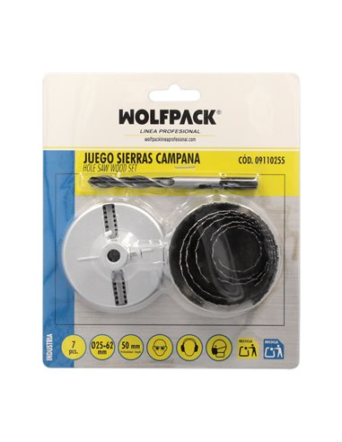 Juego Sierras Campana 50 mm. 25/62 7 Piezas