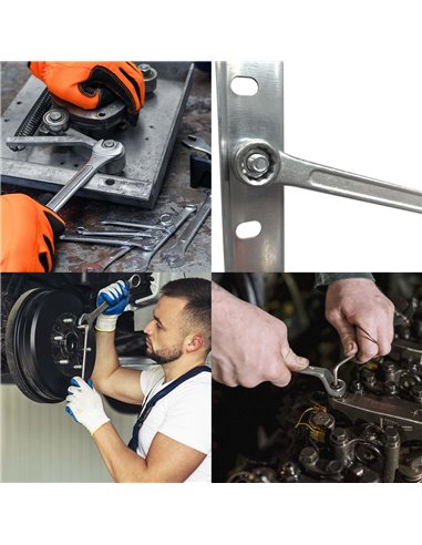 Llave Fija Plus Acero Cromo Vanadio 16x17 DIN 3110. Llave Fija, Llave Fija Doble