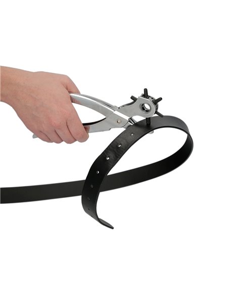 Sacabocados Estrella Profesional 225 mm. Agujeros de Ø 2,5 a 5 mm. Alicates Agujeros, Perforador Cuero, Alicates Cinturones,