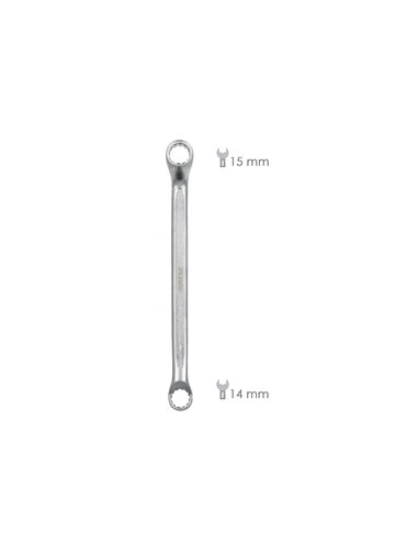 Offset Star Key Plus Aço Cromo Vanádio 14x15 DIN 838
